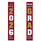 🎓Class of 2026 Graduation Banner | Congrats Grad Front Door Porch Decor for Graduation Party (✨Set of 2)