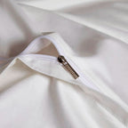 Leila White Embroidered Edge Egyptian Cotton Bedding Set