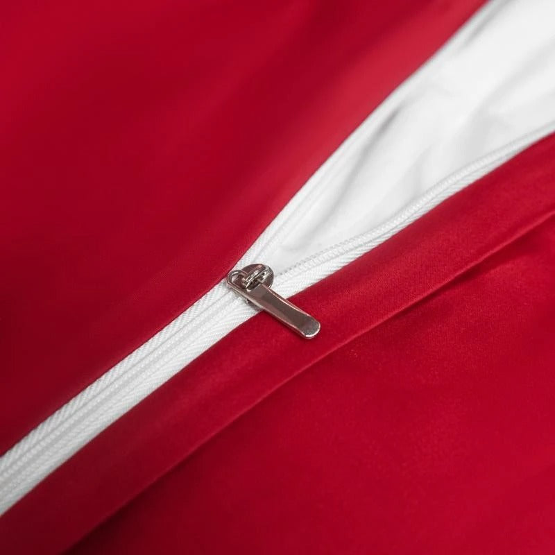 Neo Red Silky Egyptian Cotton Bedding Set