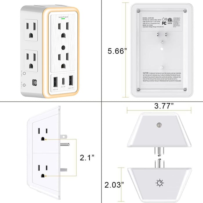 🔥 Multi Plug Outlet Surge Protector