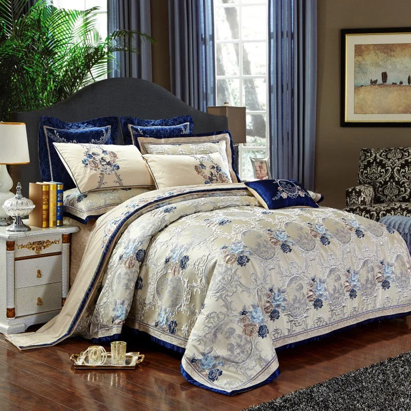 Gazaneya Oriental Jacquard Embroidered Luxury Bedding Set
