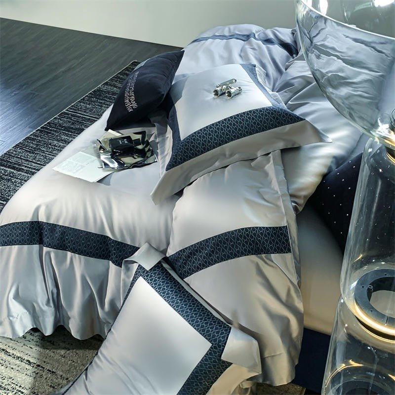 Sablier Silver Luxury Egyptian Cotton Bedding Set