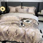 Serenity Luxury Jacquard Egyptian Cotton Satin Bedding Set