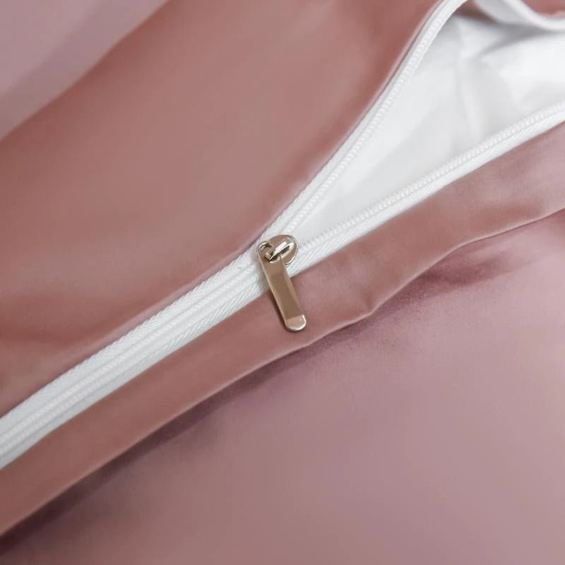 Neo Rosy Brown Silky Egyptian Cotton Bedding Set