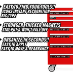 80-Piece Magnetic Toolbox Labels Kit