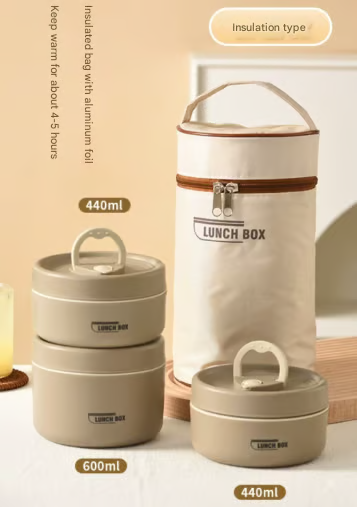 🎅2025 Christmas Hot Sale 🔥🔥Portable Insulated Lunch Container Set🥗