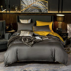 Shemir Grey Gold Reversible Egyptian Cotton Bedding Set