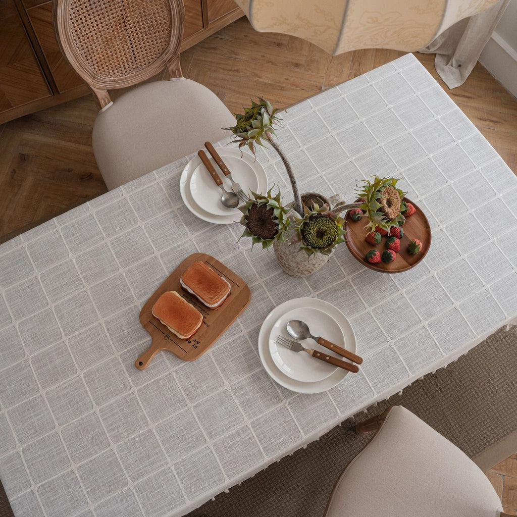 Farmhouse Lattice Tablecloth