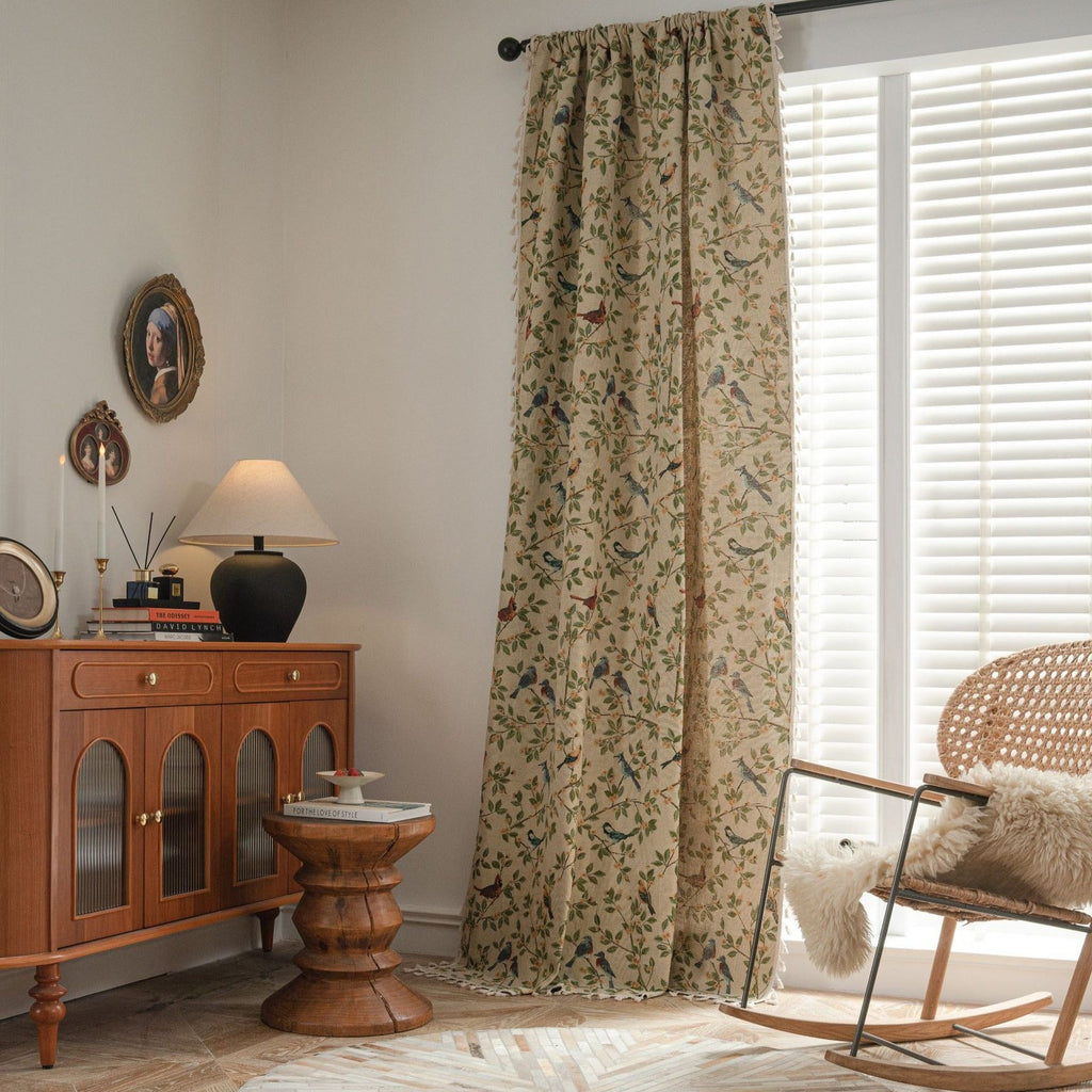 Singing Bird Tassel Curtain - FINAL SALE
