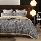 Alaric Chain Printed Luxury Egyptian Cotton Bedding Set