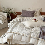Lavender Cotton Linen Bedding Set