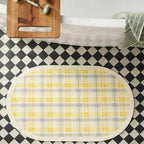 Sunny Gingham Check Bath Mat