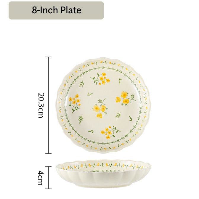 Yellow Garland Ceramic Dining Set