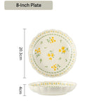 Yellow Garland Ceramic Dining Set