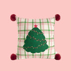 Xmas Pom-Pom Square Cushion