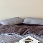 Soft Simple Striped Bedding Set