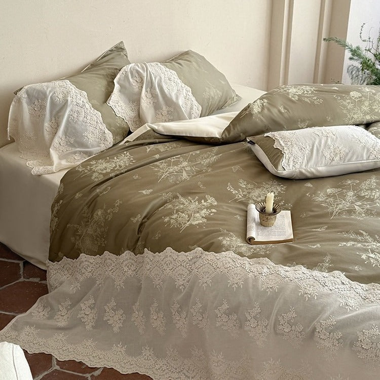 Botanical Manor Lace Bedding Set