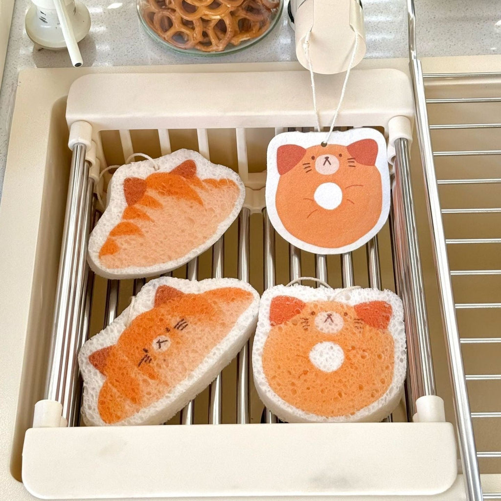 Bread Kitty Dish Sponge Set