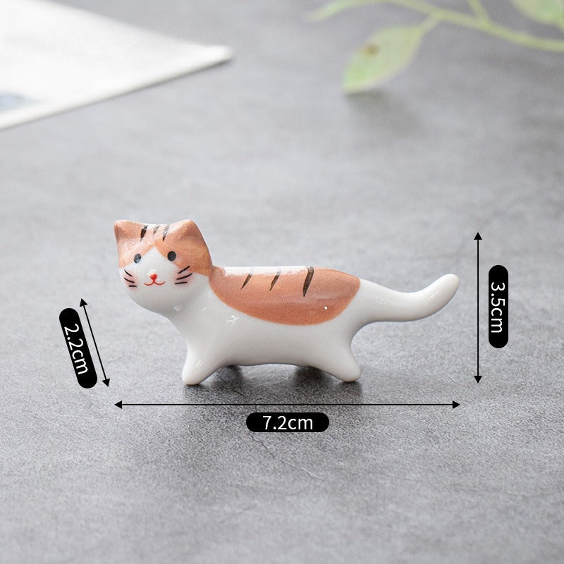 Wagging Tail Cat Chopsticks Holder Set