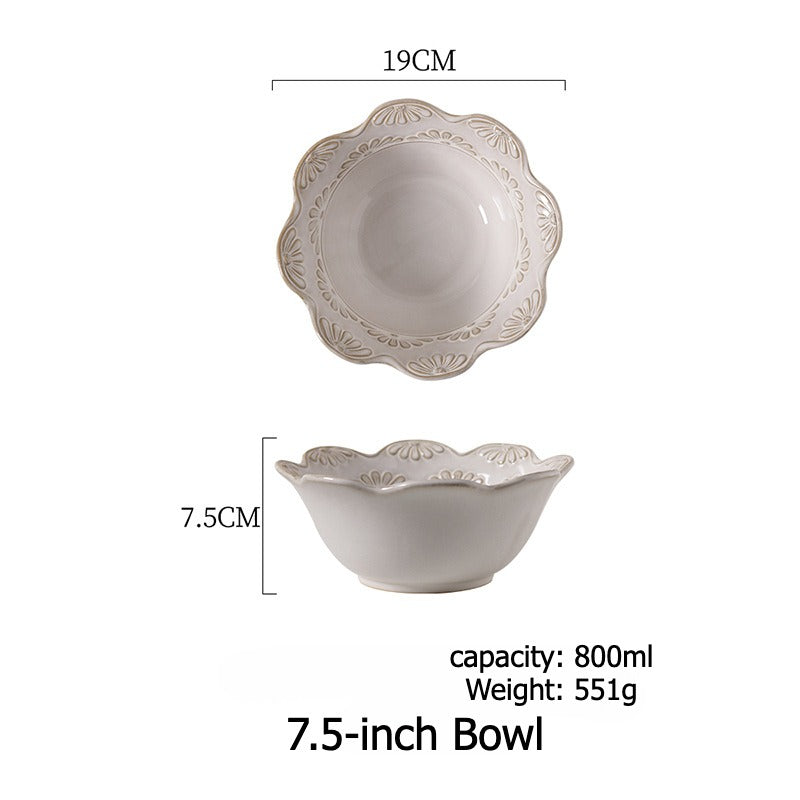 Garland Embossed Ceramic Dinnerware