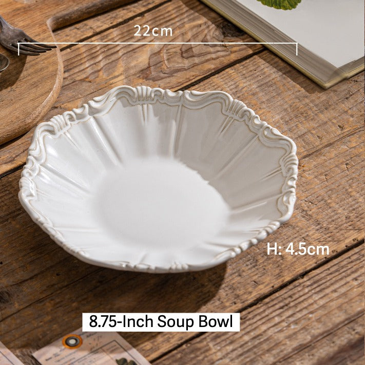 Ivory Scallop Antique Dinnerware