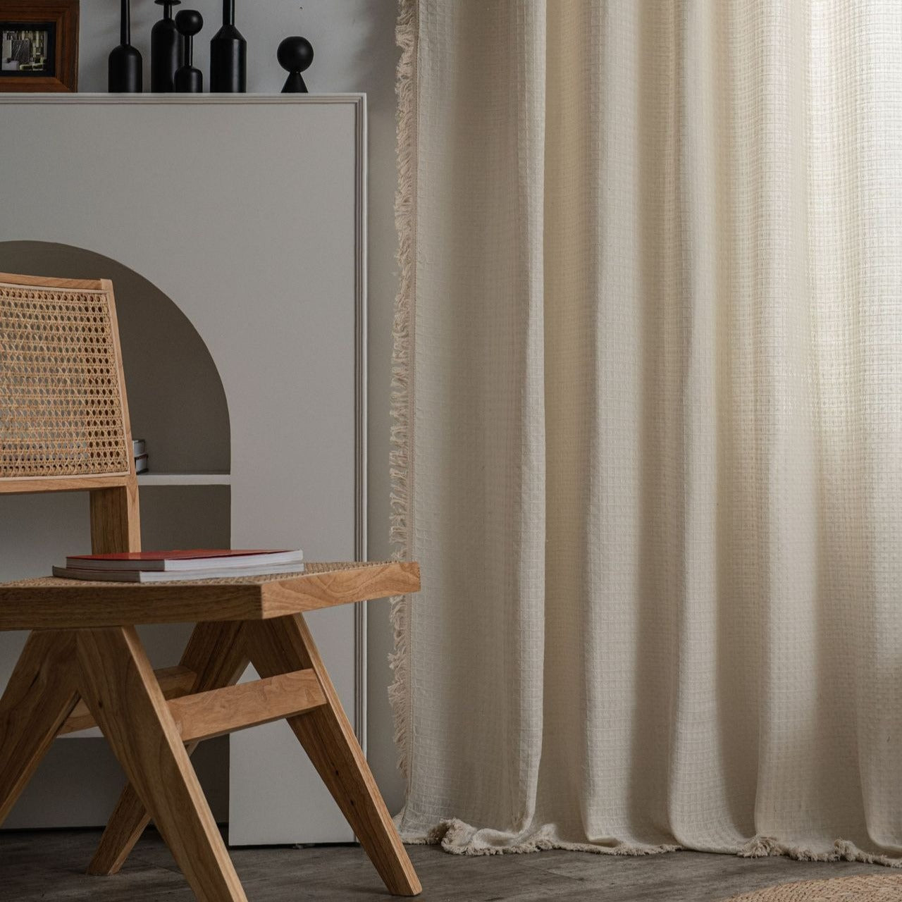Waffle Tassel Curtain