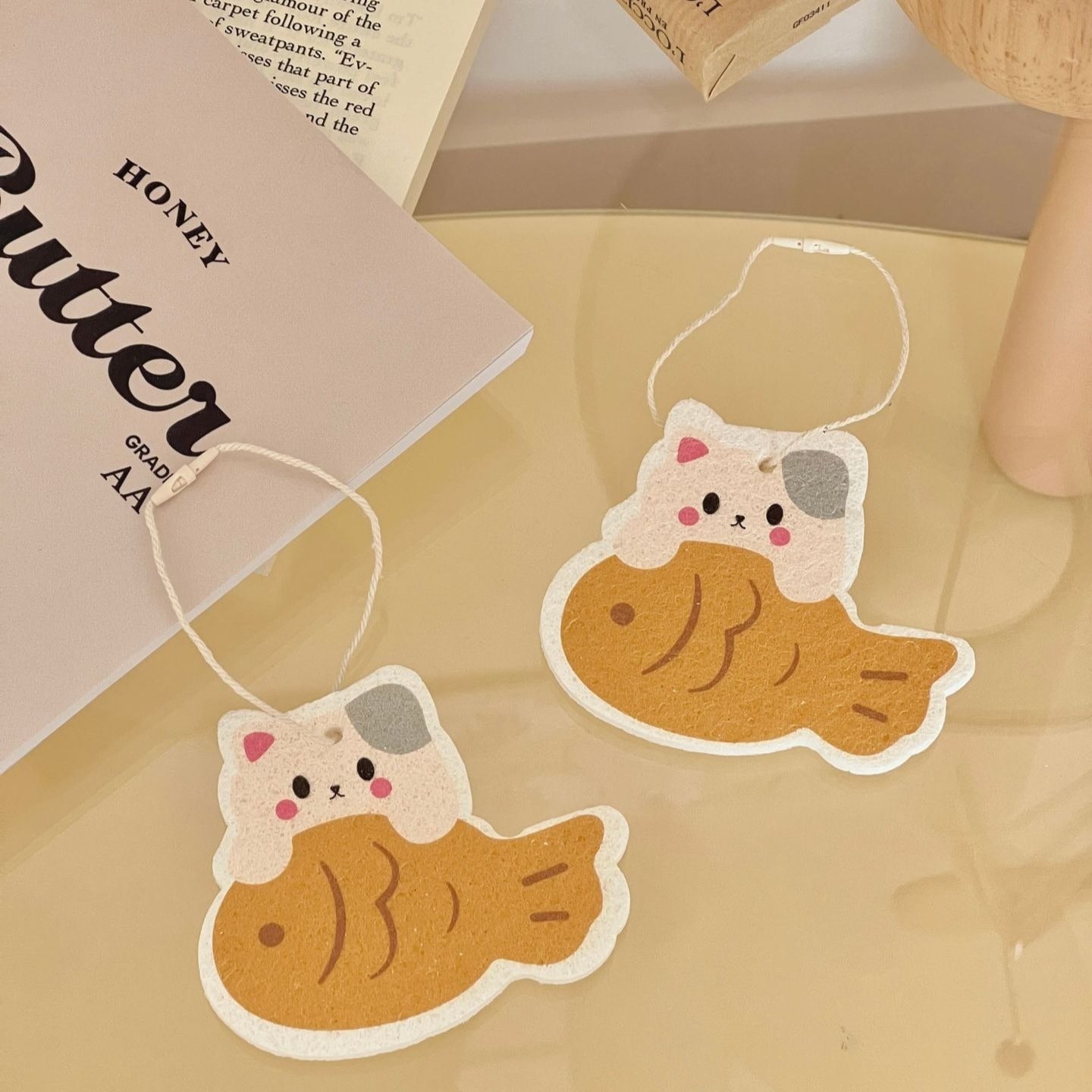 Taiyaki Kitty Dish Sponge Set