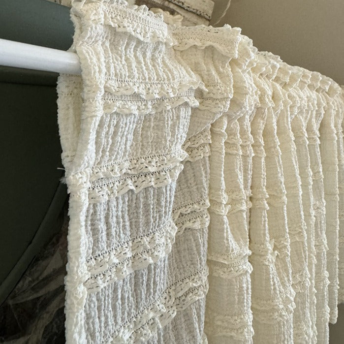 Cream Puff Cabinet Curtain