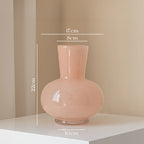 Long Neck Pastel Glass Vase