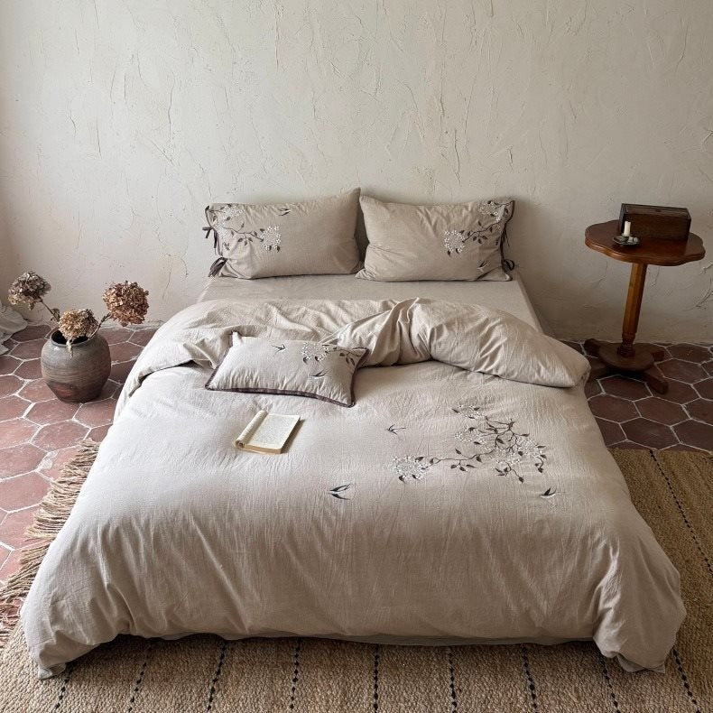 Garden Dawn Linen Cotton Bedding Set