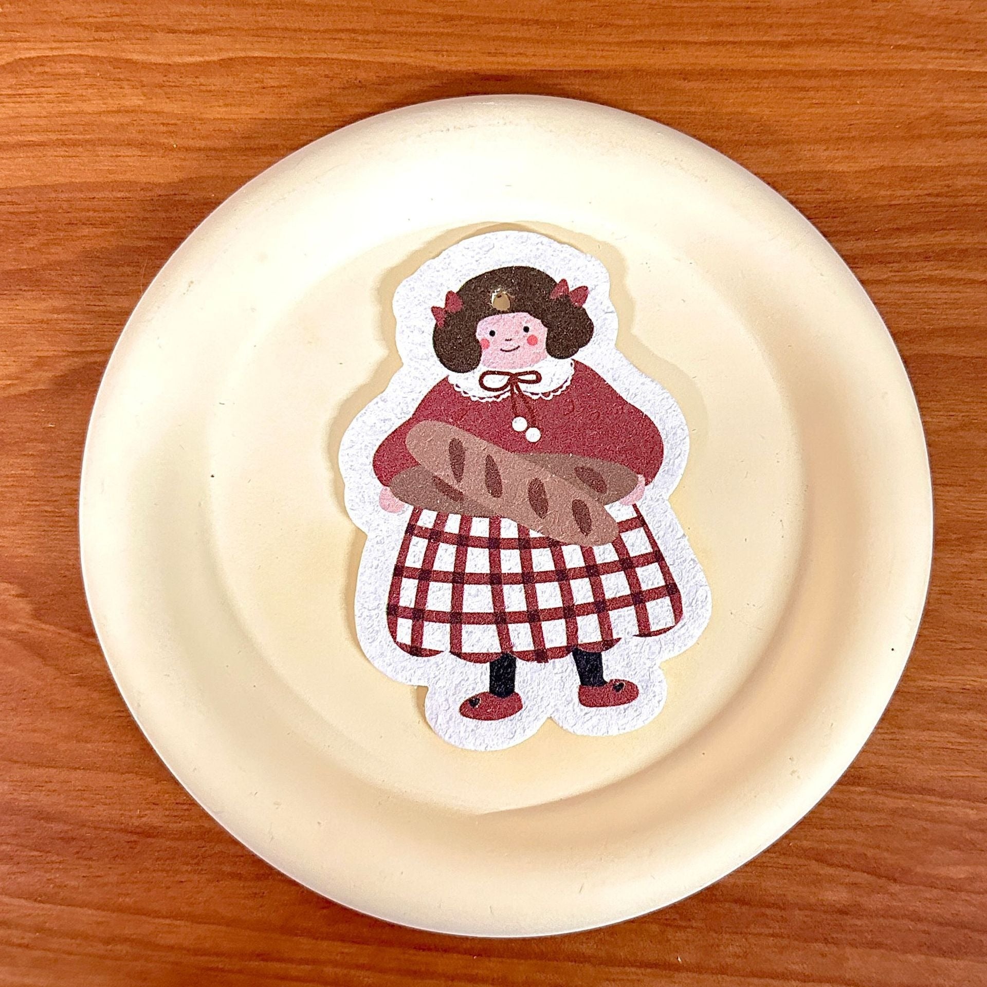 Bread Girl Dish Sponge Set
