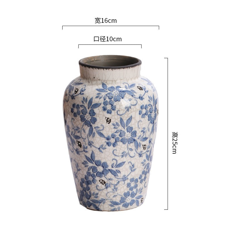 Blue Countryside Ceramic Vase
