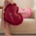 Ruffle Love Heart Cushion