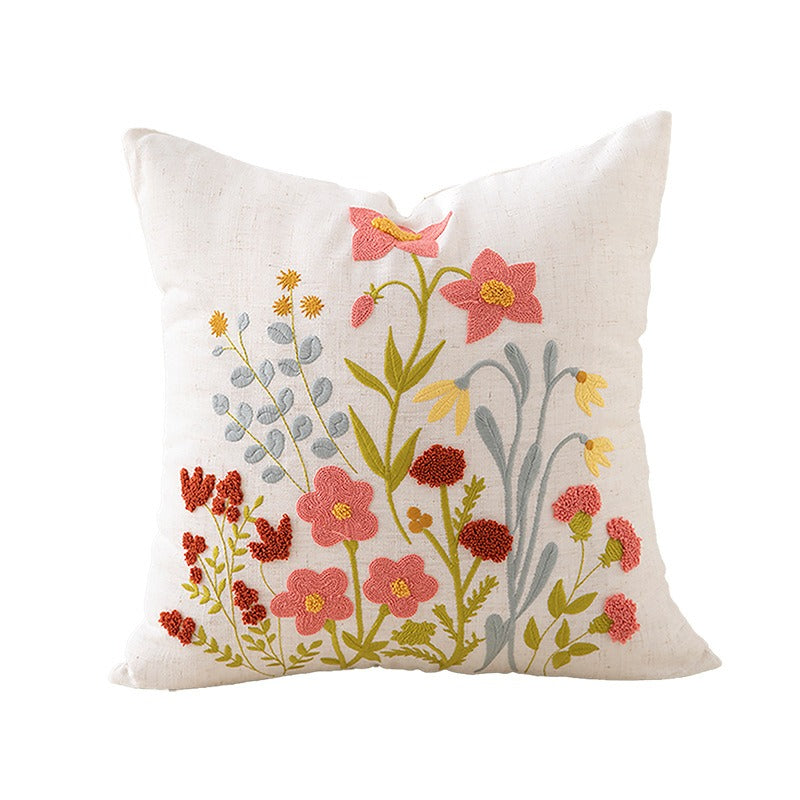 Folk Garden Embroidered Cushion