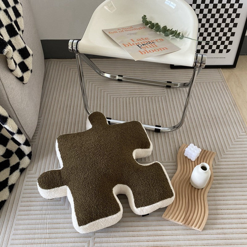 Soft Colour Puzzle Piece Cushion
