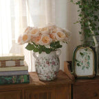 Red Rose Ceramic Vase