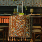 Vintage Bloom Tassel Table Runner