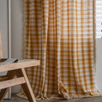 Homestead Chequered Tassel Curtain
