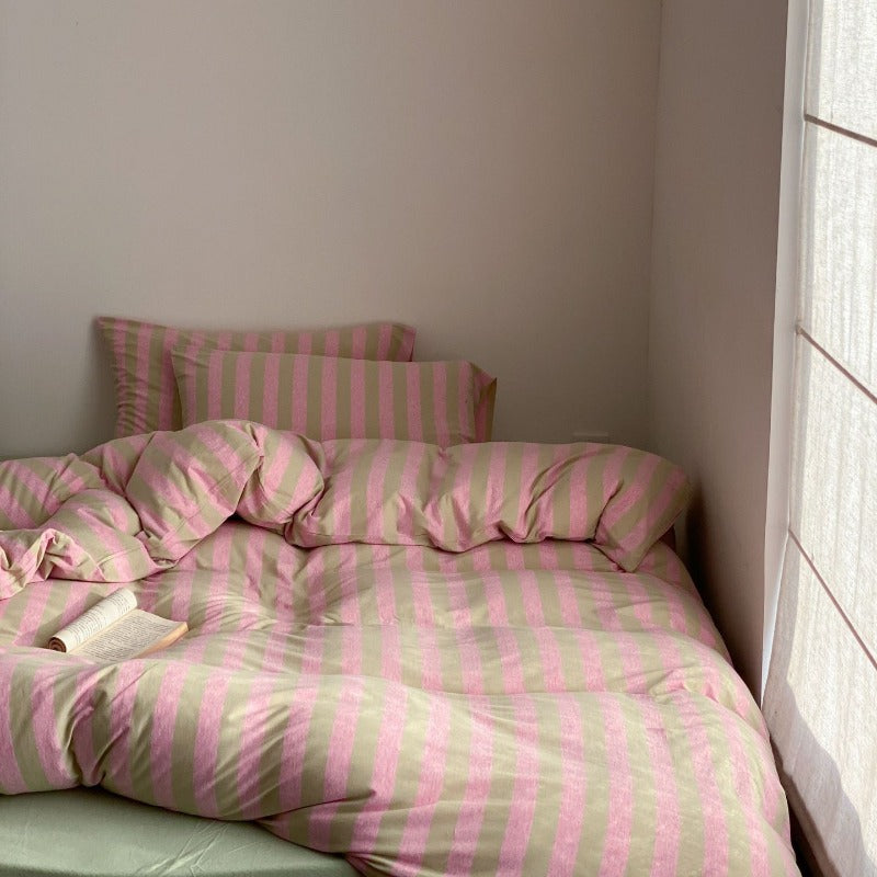 Cotton Candy Lines Bedding Set