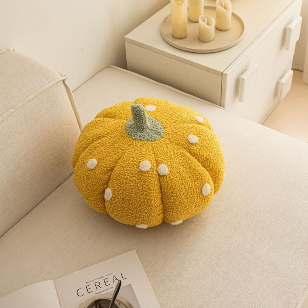 Cottage Pumpkin Dot Pillow