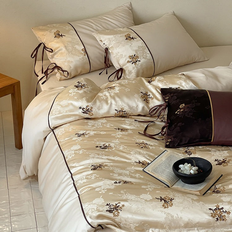 Vintage Floral Embroidery Bedding Set