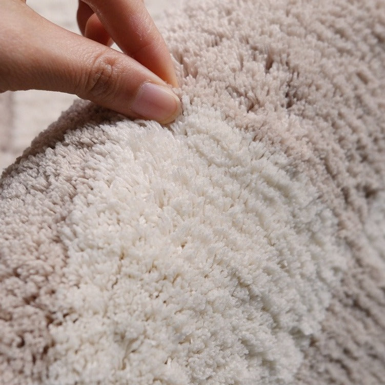 Checkered Shaggy Bath Mat