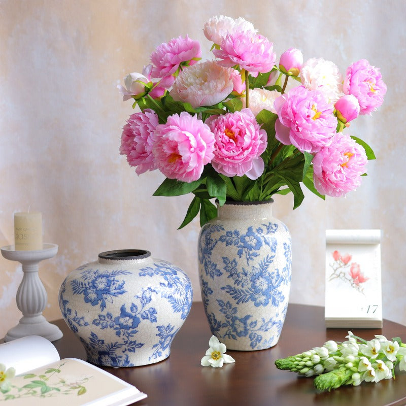 Blue Countryside Ceramic Vase