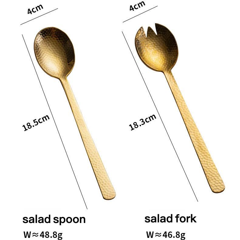 Gold Hammer Texture Salad Set
