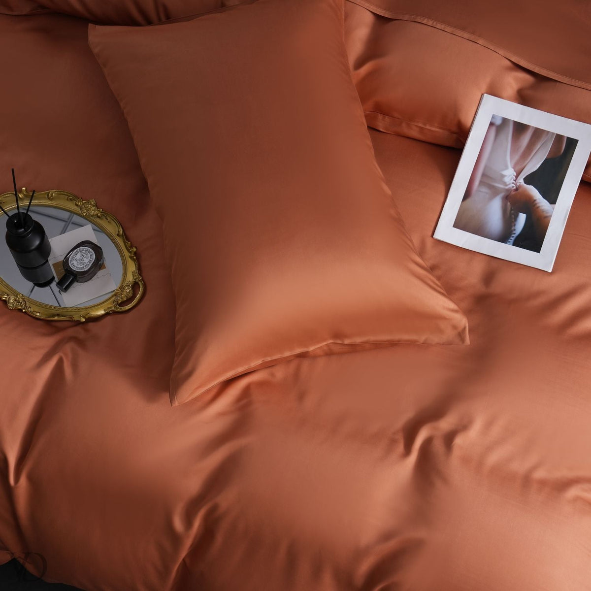 Green Dream Caramel Luxury Bamboo Bedding Set