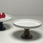 Wood Base Cake Stand