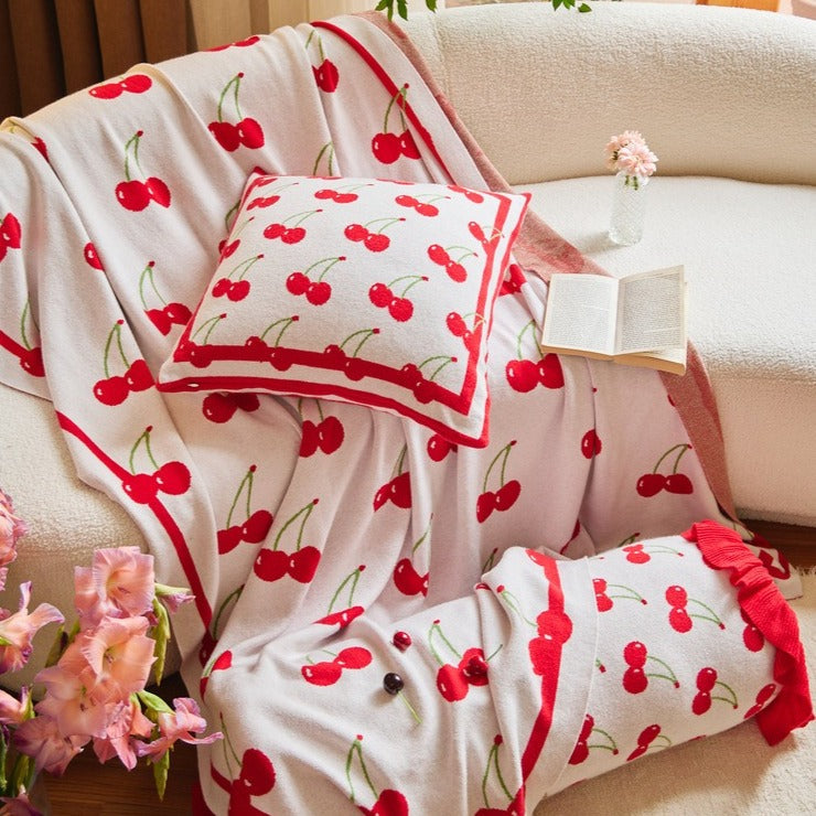 Cherry Blanket & Cushion