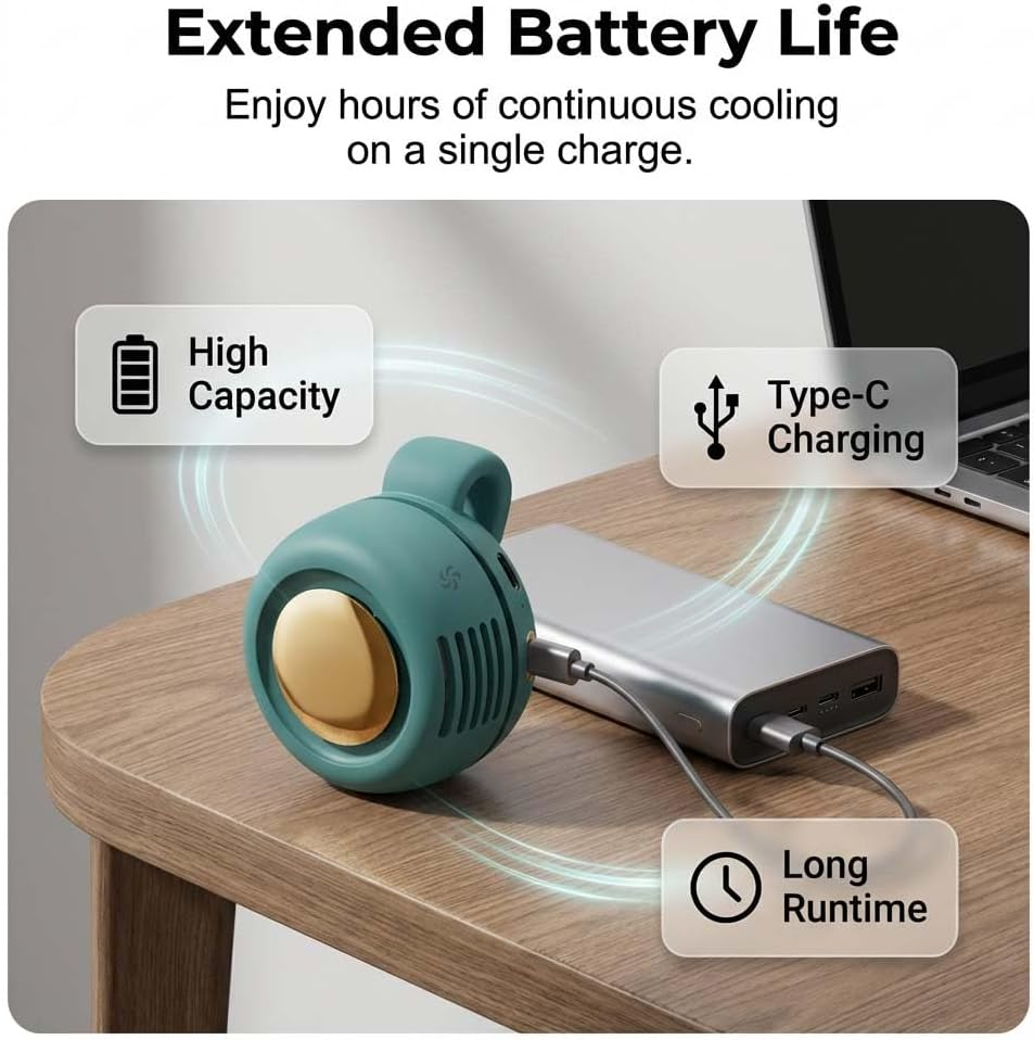 2026 New Summer Hot Sale - Silent Mini Bladeless Portable Fan
