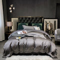 Talia Grey Egyptian Cotton Satin Bedding Set