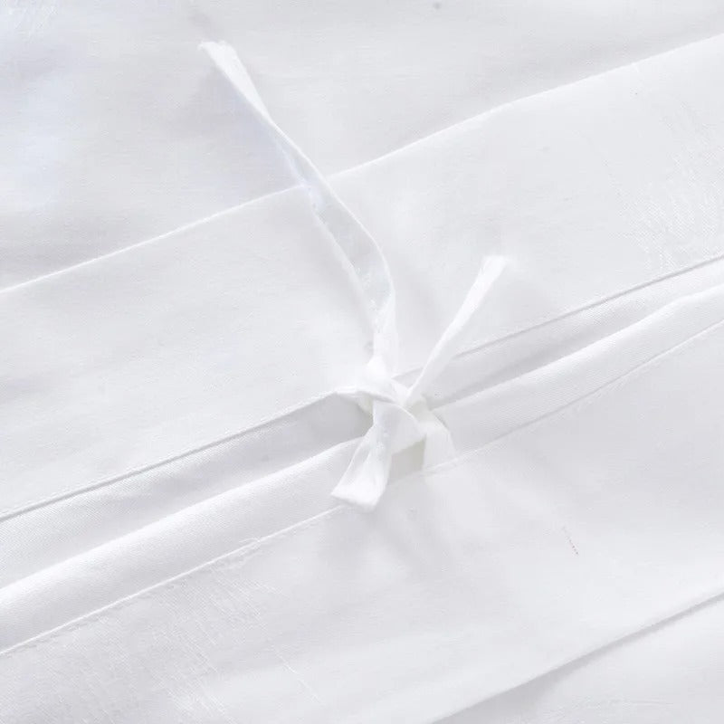 Pero White Feather Jacquard Egyptian Cotton Bedding Set